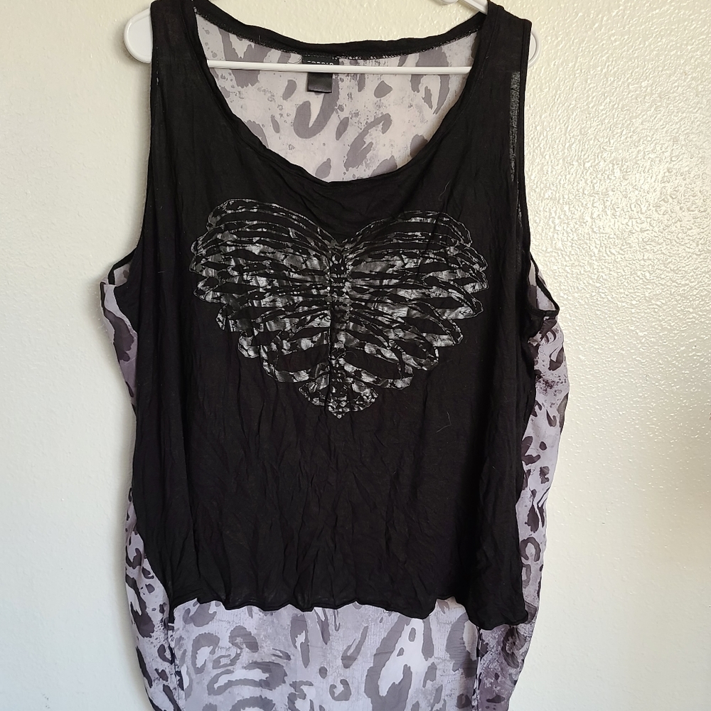 Torrid plus size rib cage high low tunic